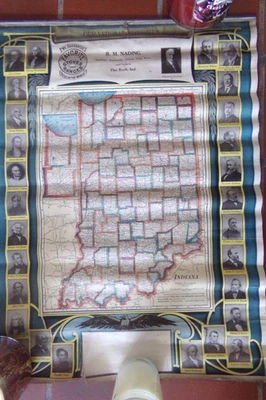 Estufa favorita 1921 Indiana mapa R.M. Nading Hardware Flatrock IN Foto 1 de 4