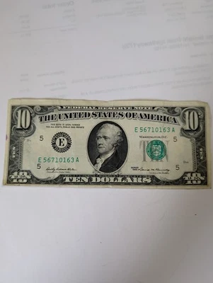 10 dollar off set birthday note-10/1/63=1/10/67=1/01/63=10/7/56 - Image 1 of 2
