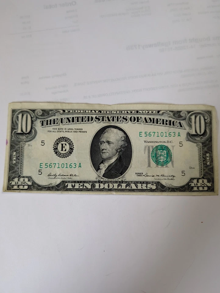10 dollar off set birthday note-10/1/63=1/10/67=1/01/63=10/7/56 - Image 1 of 2