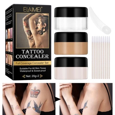Tattoo-Abdeckung Narben Muttermal Wasserdichte Concealer-Grundierung Creme - Bild 1 von 4