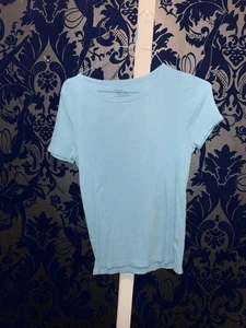 Damen Time and Tru Halbarm Strick Top Gr. Medium - Hellblau (HOME33) - Bild 1 von 1