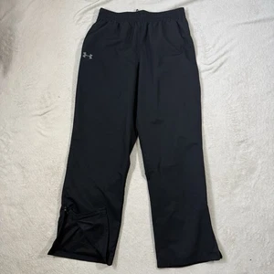 Pantalones de chándal Under Armour negros para hombre talla grande calce suelto atlético cremallera inferior - Imagen 1 de 11