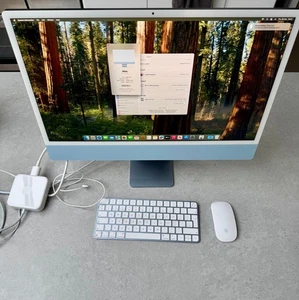 Apple iMac 24 2024 M3 Chip, 256GB SSD, All in One, A2873 Blue - Immaculate! - Picture 1 of 4