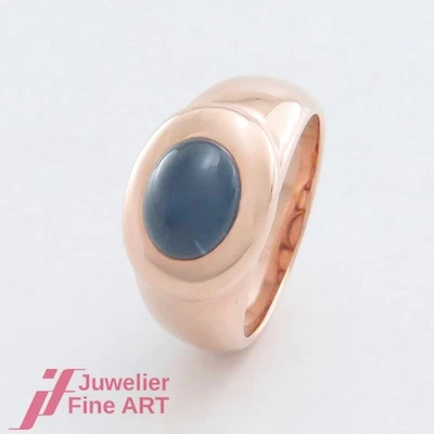 Ring - Safir-Ring - 1 Saphir - oval  - 18K/750 Gelbgold - Größe 54,5 (17,5 mm Ø) - Bild 1 von 4