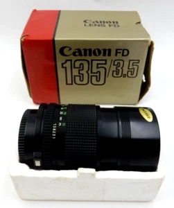 VINTAGE CANON LENS FD 135/3.5 135MM 1:3.5 ~ MADE IN JAPAN - Picture 1 of 19