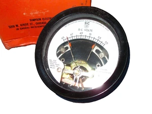 VOLT METER FOR SIMPSON MODEL 165 RELAY VINTAGE COLLECTIBLE ORIG PACK'G NEW - Picture 1 of 2