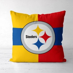 NFL Pittsburgh Steelers zipper Brush Pillow cover Sofa Cushion US ship 1 day - Picture 1 of 1