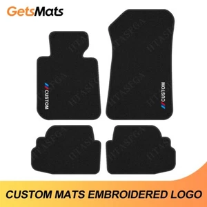 For BMW 1 Series I E82 2007-2012 luxury Carpet Velour Car Floor Mats Liners LOGO - Picture 1 of 11