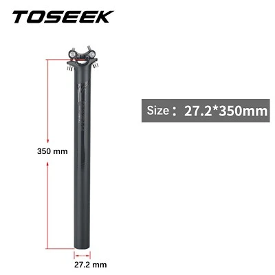 Tubo de tija de sillín de fibra de carbono UD ciclismo carreras bicicleta de carretera bicicleta tija de sillín 27,2 mm Foto 1 de 4