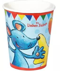 Kindergeburtstag 8 Papier-Party-Becher Kindergeburtstag Die Lieben Sieben 13255 - Bild 1 von 1