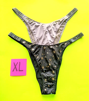 Victoria's Secret Brazilian Rhinestone Shine Very Sexy XL Panties - Lot of 2 - Image 1 of 4
