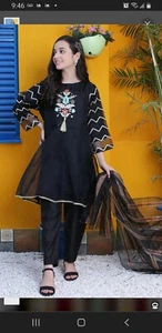 Pakistanische Salwar Kameez kleine Mädchen 9" bis 10" traditionelle indische 3 Stück  - Bild 1 von 2