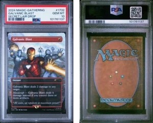 MTG PSA 10 Non-Foil X Marvel's Iron Man "Galvanic Blast" #1732 Secret Lair Drop - Picture 1 of 3