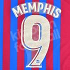 Original Player Issue 2021-22 Barcelona Home Name Number Set #9 MEMPHIS Avery...