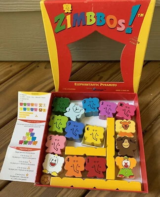 Zimbbos Elephantastic Pyramids Wooden Stacking Blocks Game Age 3+ Balance - Image 1 of 4