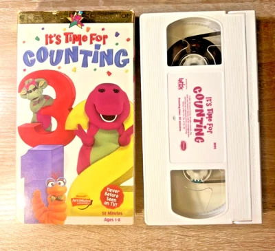 Barney It’s Time For Counting VHS Classic Collection 1997 Kids Learning RARE OOP - Image 1 of 4
