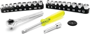 1907 1/4-Inch Drive 22-Piece Socket Set for Precise Repairs and Maintenance Task - Picture 1 of 1