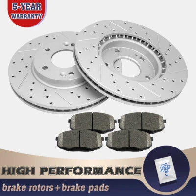 Rotores de rotor de frenos de disco delanteros y almohadilla de cerámica para Kia Soul 2014 2015 2016 Foto 1 de 4