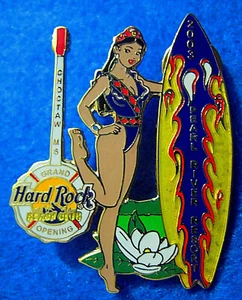 CHOCTAW PEARL RIVER RESORT GRAND OPENING SEXY SURFBOARD GIRL Hard Rock Cafe PIN - Picture 1 of 1
