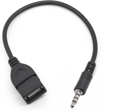 K04 3.5mm AUX Audio Stecker auf USB A Buchse Adapter Kabel für Autoradio Audio - Bild 1 von 4