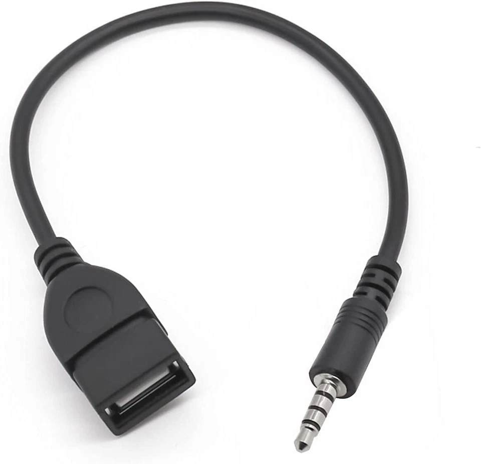 K04 3.5mm AUX Audio Stecker auf USB A Buchse Adapter Kabel für Autoradio Audio - Bild 1 von 4
