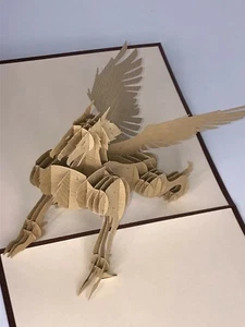 Griffin 3D Pop Up Card Harry Potter Legendary Creature Mythology Power Birthday - Picture 1 of 4