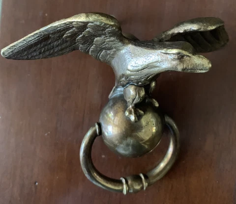 Vintage Eagle Brass Door Knocker Cover