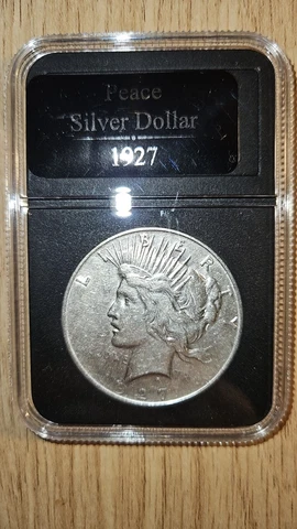 1927-D PEACE SILVER DOLLAR UNCIRULATED Cover