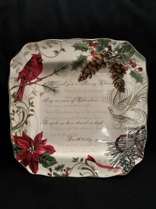 222 Fifth "Holiday Wishes" 11" Quadratischer Essteller - Bild 1 von 8