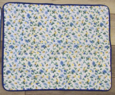 De colección Laura Ashley Polyanthus Pansy Boudoir Sham ~ 16x12" con brida de 2" ~ tubería azul oscuro Foto 1 de 3