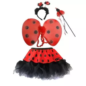 Womens Ladybird Tutu Skirt & Wings World Book Day Fancy Dress Costume - Picture 1 of 1