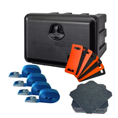 LOADCARE Ladungssicherung Set mit  DAKEN Werkzeugkasten, Spanngurten und Zubehör - Bild 1 von 4