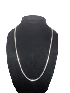 Vintage Monet Omega Chain Necklace Silver Tone 26" - Picture 1 of 7
