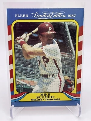 1987 Fleer 限量版 Mike Schmidt 棒球卡 #37 完好免运费 — 第 1/3 张图片