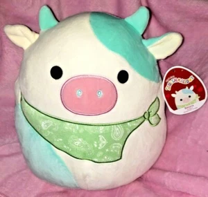 Squishmallow 11 Zoll - 12 Zoll Belana Kuh Bandana Neu mit Etikett Kellytoy Plüsch Valentinstag 2022 - Bild 1 von 4