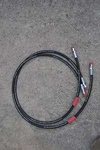  J-FLEX 17  1/4" ID HYDRAULIC HOSE SAE100R17  -4 JIC FITTINGS 57" LONG 2 EA NEW  - Picture 1 of 7
