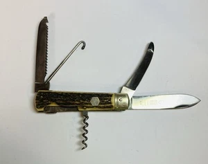 PUMA Germany rare 959 UNIVERSALLADGMESSER knife, stag, made in 03/1965 - Picture 1 of 11