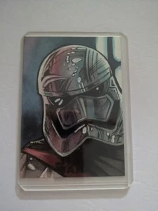 2018 Topps Star Wars The Last Jedi Captain Phasma 1/1 Sketch By Brad Hudson - Picture 1 of 2