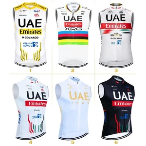 Sleeveless Cycling Jersey Bike Shirt Clothes MTB Ride Sport Wear Top UAE Team - Picture 1 of 13