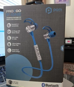 POM Gear PRO2GO P100 Wireless Bluetooth NFC Noise-Cancelling Premium Earbuds - Picture 1 of 3