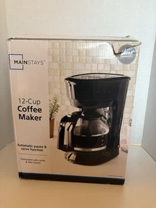 Mainstays Black 12 Cup Drip Coffee Maker ((BRAND NEW)) - Picture 1 of 4