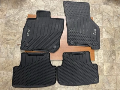 2020-2025 Audi A3 OEM подлинные всепогодные резиновые напольные коврики передние + задние - Изображение 1 из 4