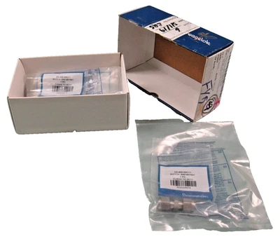 Lot (8) Swagelok SS-400-6SC11 Union 1/4" Tube-Fitting SC11 Cleaned NEW H19 - Image 1 of 4