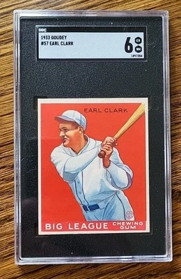 1933 Goudey #57 Earl Clark Senators FRESH SGC 6+ it Literally Looks Nm/Mt+ Look! - Image 1 of 3