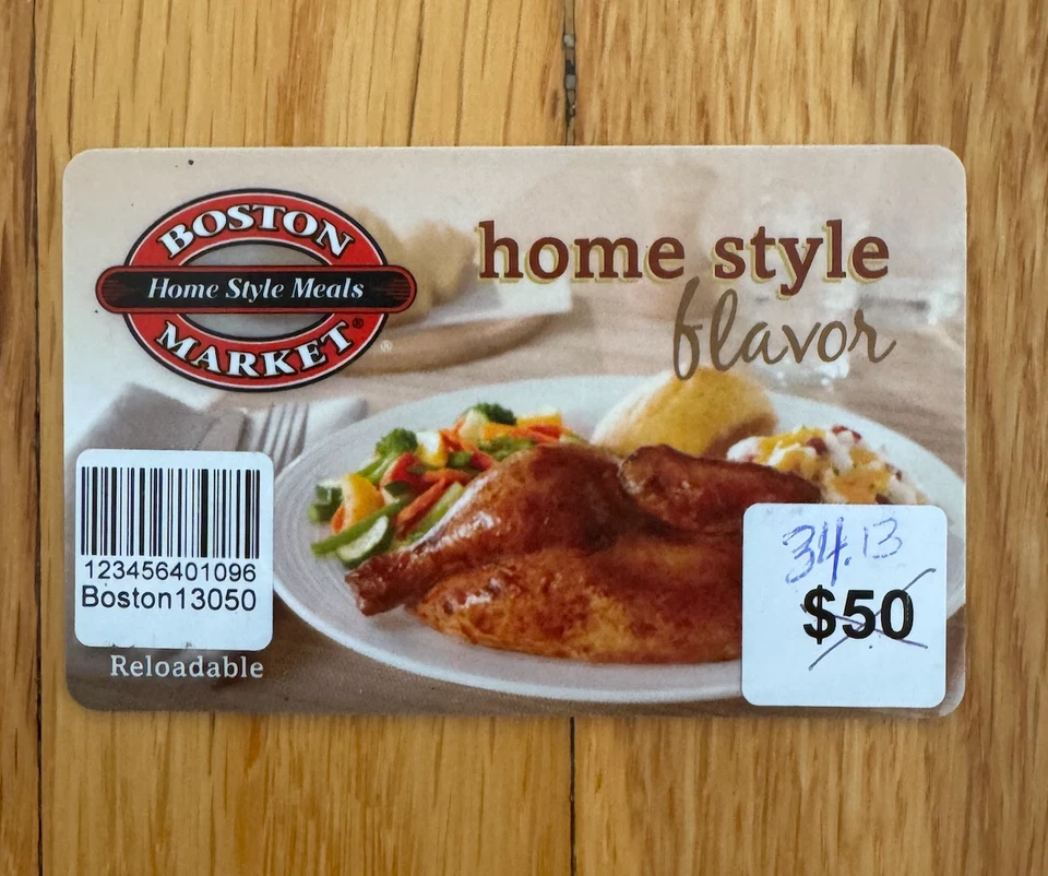 Boston Market gift card for sale (Value of $34.13) - Image 1 of 1