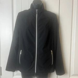 Zenergy Golf by Chico’s Damen-Aktivjacke Größe 1 Tasche Reißverschluss schwarz Frontreißverschluss - Bild 1 von 10