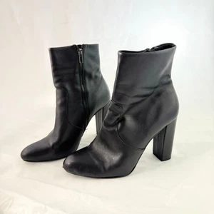 Steve Madden Editor schwarze Damenstiefel aus Leder mit Absatz 9,5 - Bild 1 von 8