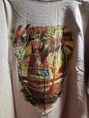 Key West 90 Miles To Cuba Beige T-shirt 3XL New - Imagem 1 de 3