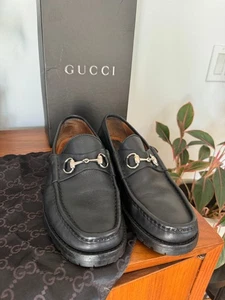 Gucci Horsebit Loafer Schuh Moca Pelle S Gomma Black Horsebit US 8,5 - Bild 1 von 11