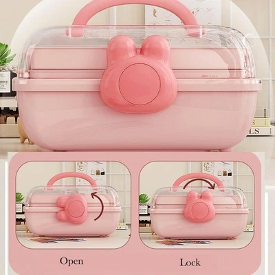 Bow Design Hairpin Organizer Box for For girls with Multiple Compartments - Image 1 of 4